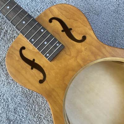 Resonator Dobro Guitar, Tiger Maple Top Body, Rosewood Fingerboard Neck image 8