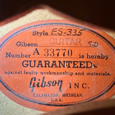1960 Gibson ES-335 Dot neck - Early 1960 with 1959 Specs - Clean! image 24