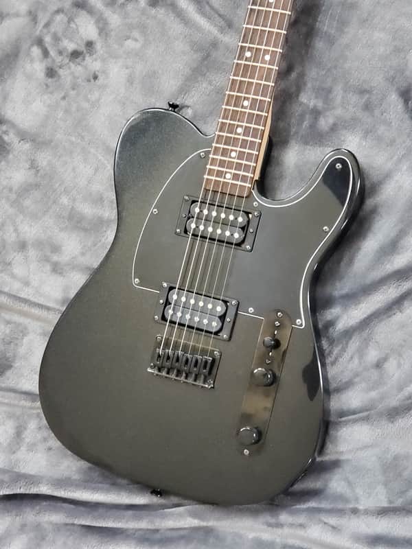2019 Squier Affinity Telecaster HH Matching Headstock Dimarzio PAF Upgrade Guitar - Metallic Black image 1