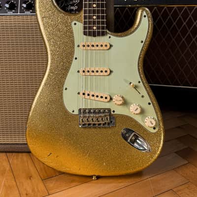 2005 Fender 64 Greg Fessler Strat Gold Sparke Masterdesign image 2