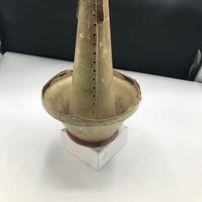 Vintage Humes & Berg Stonelined Trombone Mute Tenor Cup - White/Red image 2