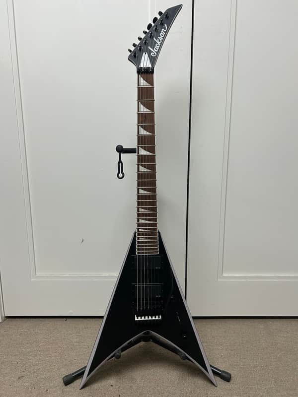 Jackson X Series KVXMG-7 King V Seven String Guitar Satin Black with Primer Gray Bevels image 1