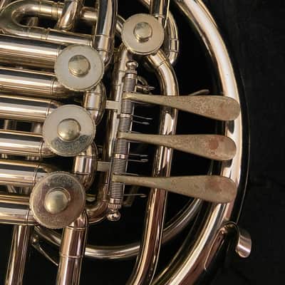 Holton H177 Farkas Professional Model Double French Horn 2010s - Clear-Lacquered Nickel-Silver image 2