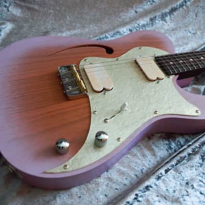 GB Liuteria Traditional Tele semi hollow purple walnut image 20