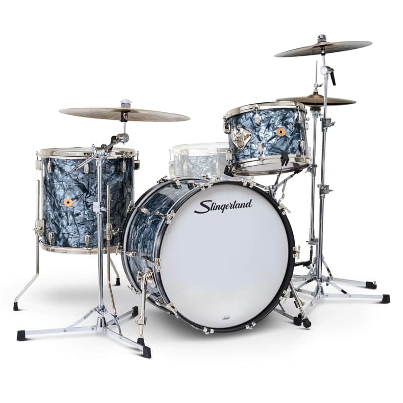 Slingerland Radio King Shell Set Black Diamond Pearl - Drum Shell Set image 1