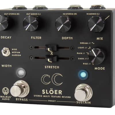 Walrus Audio SLÖER Stereo Ambient Reverb Pedal (Black) - Open Box image 2