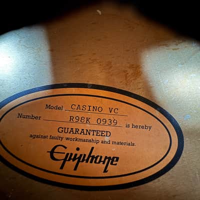 Epiphone Casino Vintage Collection Reissue Peerless Tri-Burst - 1998 image 16