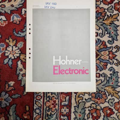 Hohner IAV 160 IAV 240 Schematics/Service Manual/Service Notes image 1