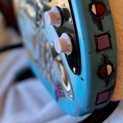 IYG Tribal Axe Custom Stratocaster-style Sky, living art, custom wired, mucho mojo tone machine! image 8