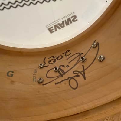Craviotto DW RARE Green Badge Signed Wood Hoop - Solid Wood Snare 2003 image 7