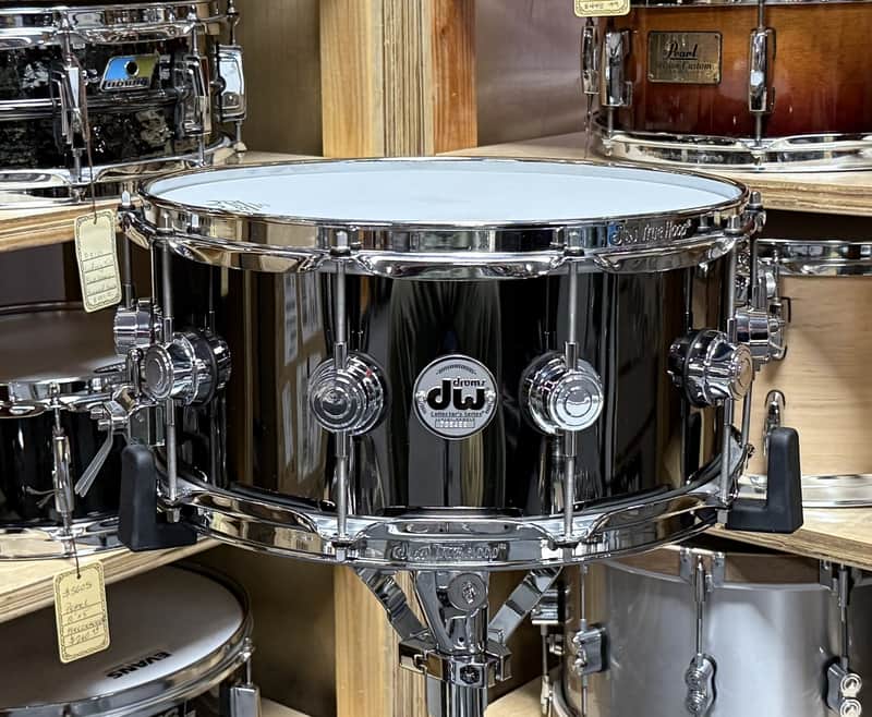 DW Collector's Series Black Nickel Over Brass Snare Drum 14x6.5 image 1