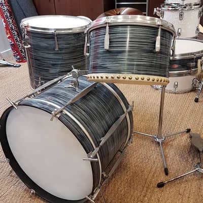 Gary Drums Vintage 50's Lined Grey avec accessoires Olympic image 1
