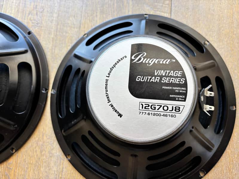 Pair of Bugera 12" Vintage Guitar Series Speakers, Model 12G70J8, 70 Watt, 8 Ohm image 1