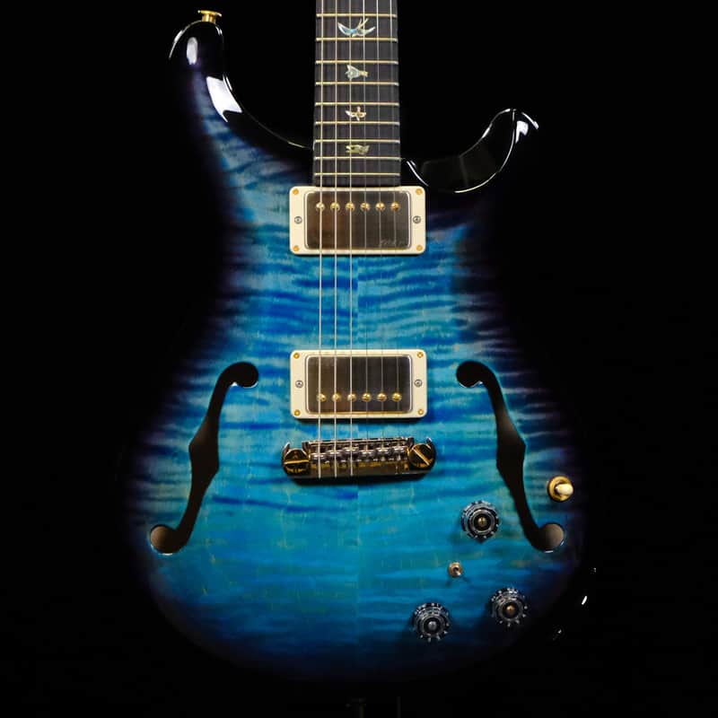 2024 PRS Wood Library Hollowbody II Piezo - Aquableux Purple Burst image 1