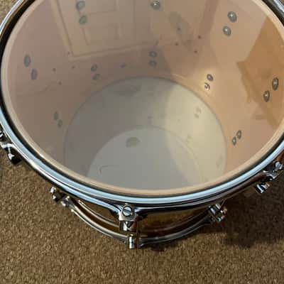 Sonor Delite 14x12 Tom + Ahead Armor Case Early 2000’s - Birdseye amber image 3