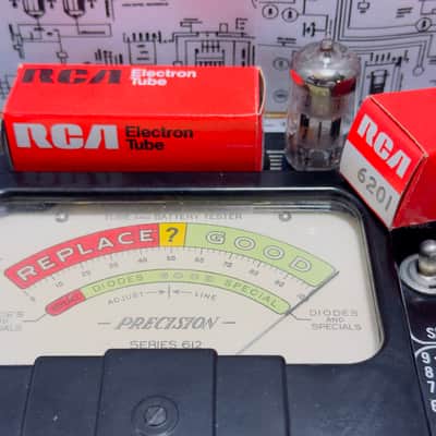 RCA 6201 Black Plates 12AT7WA x3 - 1960s Double Mica, Tested Strong image 9
