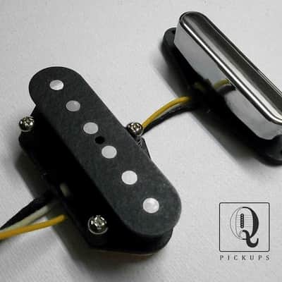 Telecaster BLACKGUARD A5 Guitar Pickups SET Bridge Neck Hand Wound Fender Q pickups Tele Nocaster image 1
