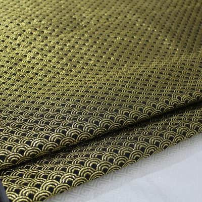Golden Speaker Grill Cloth – Premium Brocade Gold & Black Fabric-Gold image 3