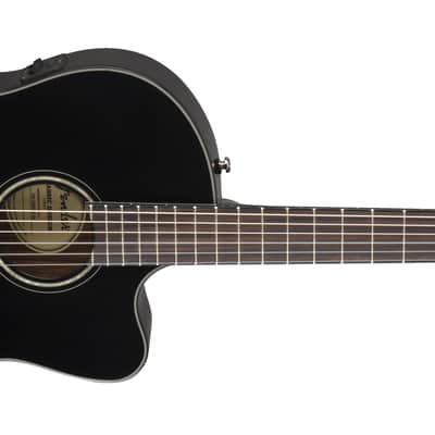 Fender CN-140SCE BLACK Acoustic Electric Solid Top Classical Guitar w/Case image 2