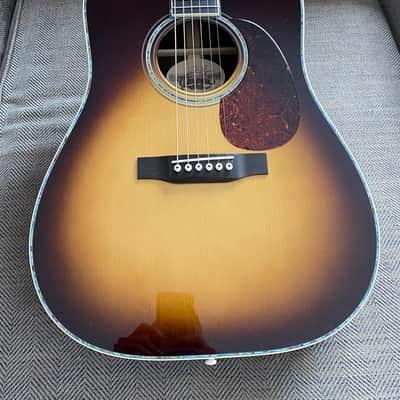 Preston Thompson D-42 Brazilian/Adirondack, Vintage Martin Sunburst, Engraved Tuners, 2020, WOW! image 6