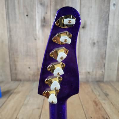 Kauer Banshee Custom Firebird Baritone - Tangelo Orange and Deep Purple Flake image 6