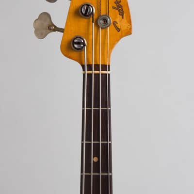 Fender Jazz Bass Solid Body Electric Bass Guitar (1960), ser. #54837, original brown tolex hard shell case. image 5