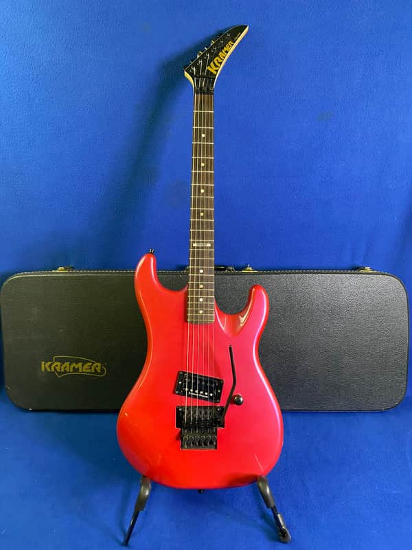 1987-1991 Kramer American Barrett Trans Red 6-String USA Electric Guitar w/Original Case+Floyd Rose image 1