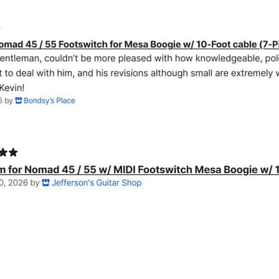 Custom Nomad 45 / 55 Footswitch for Mesa Boogie w/ 10-Foot cable (7-Pin DIN) image 9
