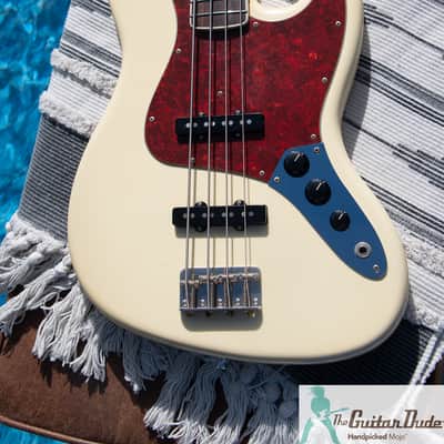 Edwards by ESP  E-JB-130ALR  - Vintage White - 70's Jazz Bass Style Reissue - Made in Japan - Pro Set Up w Perfect Frets/Action/Intonation! image 7