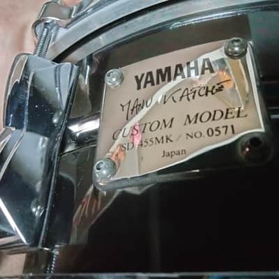 Yamaha SD465AMK Manu Katche Signature Snare Drum with SKB case - Black Nickel image 7
