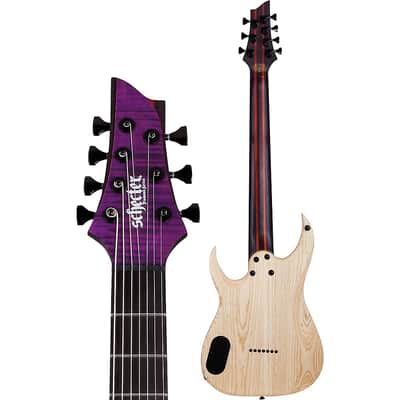 Schecter Guitar Research John Browne Tao-7 Electric Guitar Regular Satin Trans Purple image 4