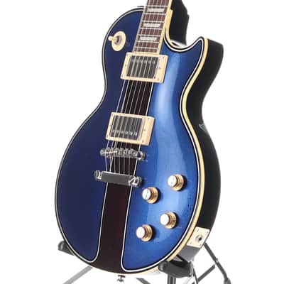 Epiphone Les Paul Standard 60s - Metallic Black with Blue and Burgundy Custom Paint (SR) (9090A) image 4