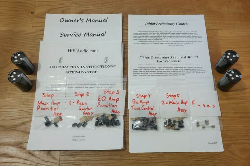 Harman Kardon HK-505 restoration kit filter capacitor repair rebuild fix image 1