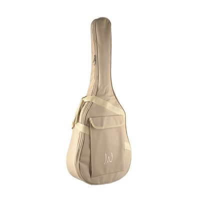 JN Guitars Left-Handed Mini Auditorium Acoustic Guitar w/ Gig Bag - Natural image 3