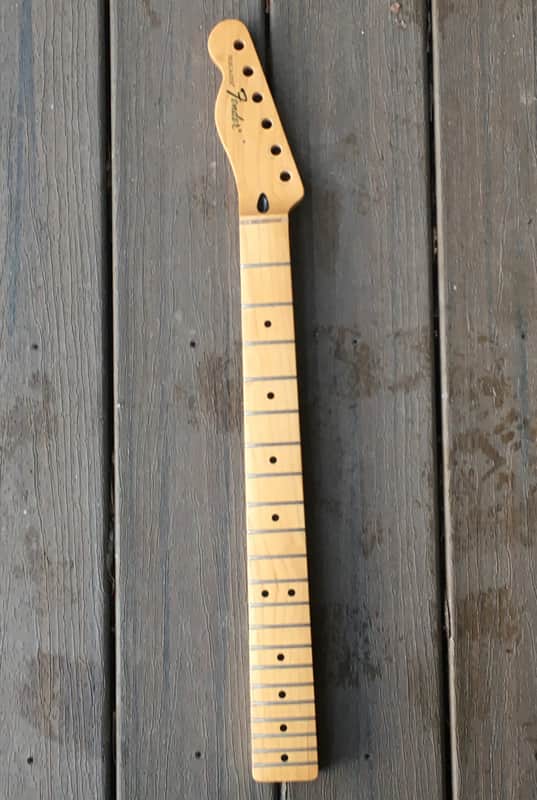 2013 Genuine Fender Lefty Standard Telecaster Neck Tele Amber Naturally Tinted image 1