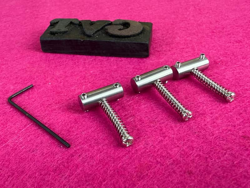 GVT® Titanium Saddles Set for Fender® Telecaster® – Vintage-Style Bridge Saddles image 1