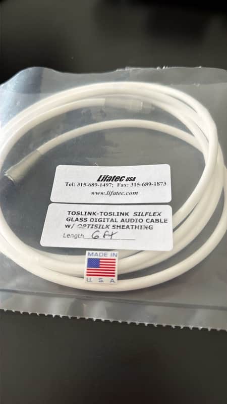 Lifatec Silflex - Glass Optical Toslink Cable - 6ft image 1