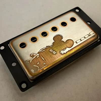 Ramme Mounting Ring For Humbucker Pickup WITH COVER (Black Aluminium) image 1