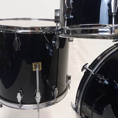 Fibes 1970s Fiberglass Shell Pack in Black – 24″,13″,14″ & 18″ image 6
