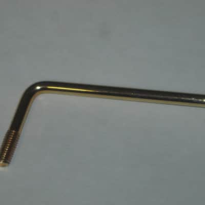 very lightly used Squier Gold Trem Bar with Black Tip, 6mm large threads (metric 6M, IMPORT) (for Squier Affinity and Classic Vibe Strat that use 6mm large thread trem bar - can be for other brand model guitars) 2000-2020 (NOT for USA or MIM Strats) RIGHT image 17