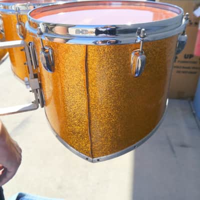 Slingerland Vintage Marching Cutaway Quad Tenors Sparkling Orange Pearl - CAN SHIP! image 9