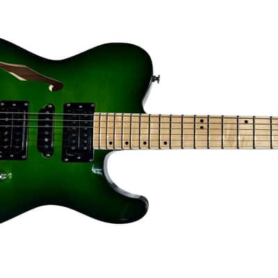 BootLegger Guitar Rye Memphis 2023 - HSH - Coil Split - Green Burst - Case - Tele Style image 4