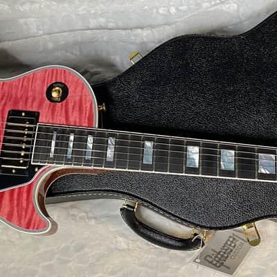 NEW! Gibson Dealer Select Custom Shop Les Paul Custom AAA Figured Top - Transparent Pink - Authorized Dealer - WOW! 8.8 lbs - G05750 image 13