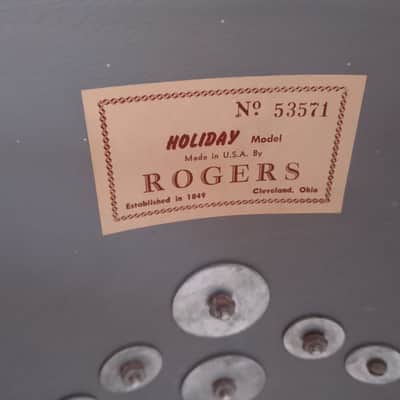 Rogers USA Holiday Cleveland 1960s Black Drum Kit image 7