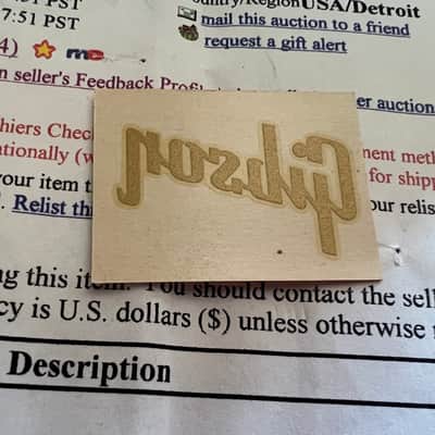 Immagine Gibson Gibson Gold Headstock Logo NOS 1960s - 4