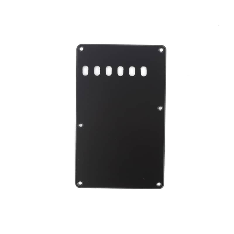Brio Vintage Style Back Plate Tremolo Cover 1 ply - US/Mexican Fender®Strat® Fit Matte Black image 1