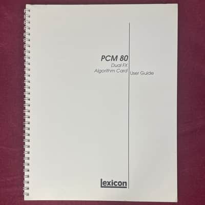 Lexicon PCM 80 Dual FX V1.0 Algorithm Card image 5