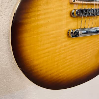 Aria LS-500 Les Paul Flame Maple Top Set Neck Tobacco Burst 1978 Made In Japan image 7
