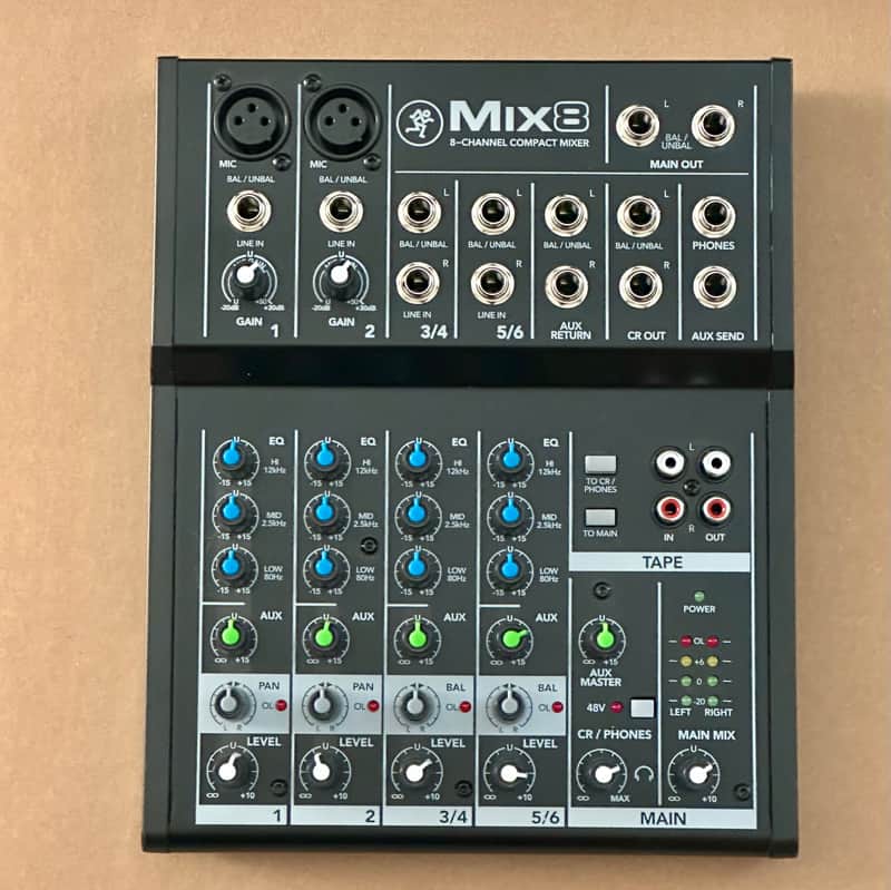 Mackie Mix8 8-Channel Compact Mixer 2015 - Present - Black image 1