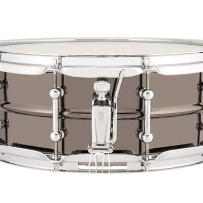 Ludwig Universal Metal 5.5x14" Black Brass Snare Drum Chrome-Plated Triple Flange Hoops | NEW Authorized Dealer image 2